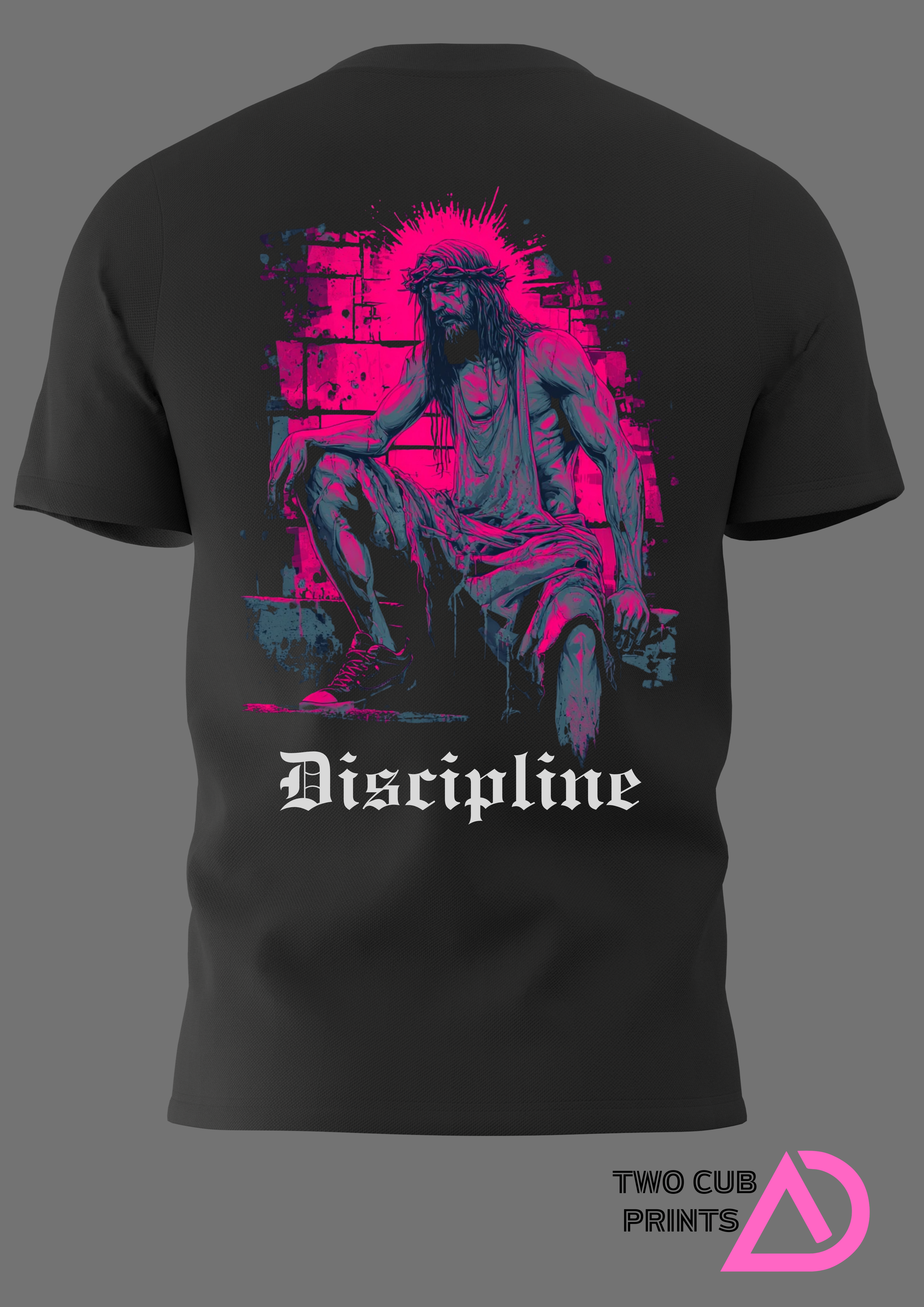 Discipline Faith – Oversized Black T-Shirt