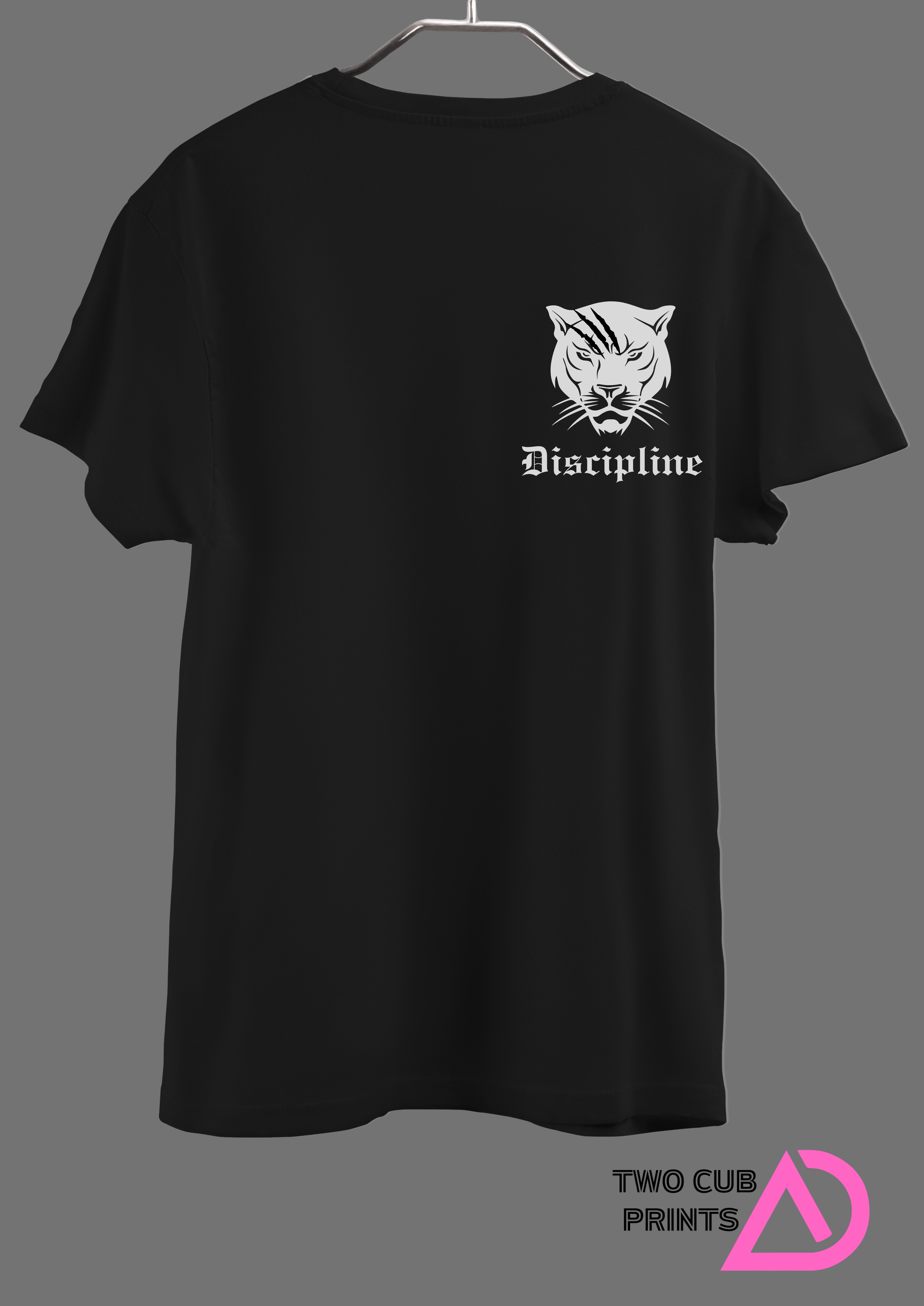 Discipline Tiger – Oversized Black T-Shirt