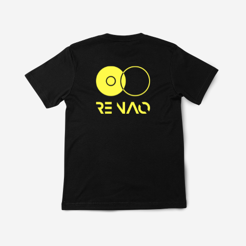 Re NAO Black Tee – Yellow Logo